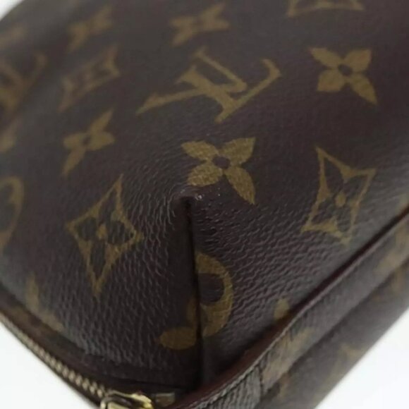 LOUIS VUITTON Monogram Trousse Demi Ronde Cosmetic Pouch LV Auth - Picture 8 of 16